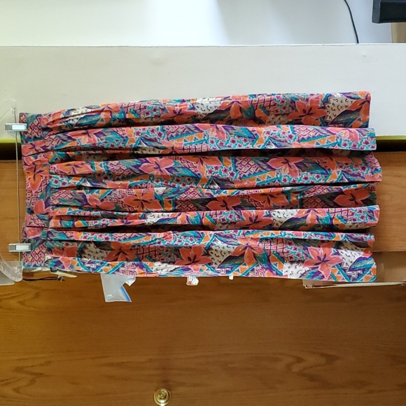 80s vintage sz 12 rayon skirt - Picture 1 of 10